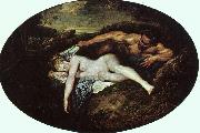 Jean-Antoine Watteau Jupiter and Antiope china oil painting reproduction
